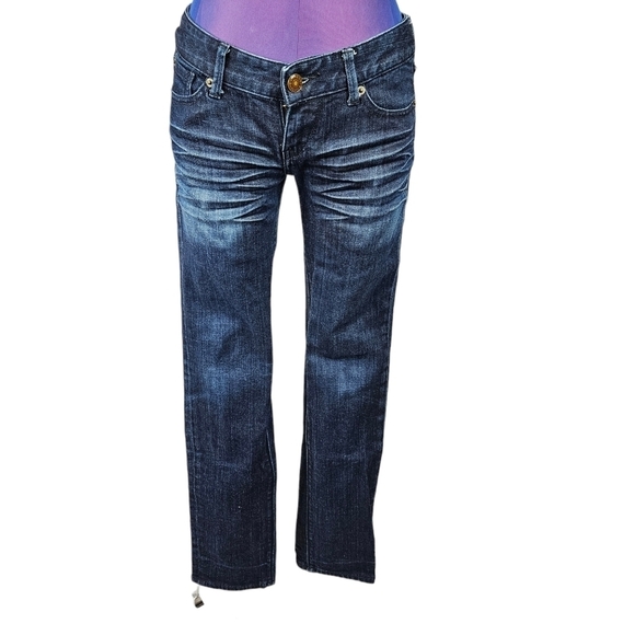 Express Zelda Dark Wash Stretch Denim Skinny Jeans Size 0 Short Women's - Picture 10 of 11